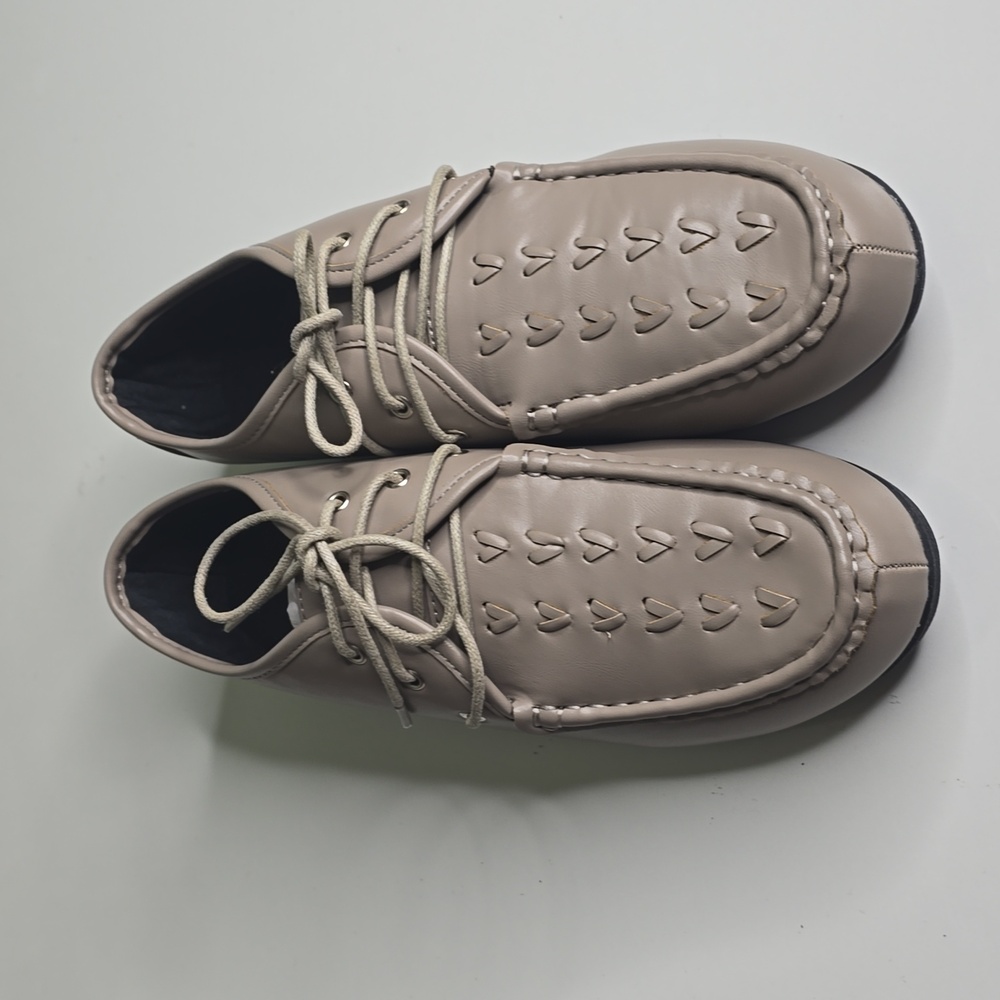 Women's Angel Steps Dasher Lace -Up Shoes 8 Taupe - Picture 11 of 13